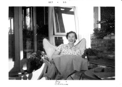 Eloise in Rathbun Portola Valley home, Oct. 1955